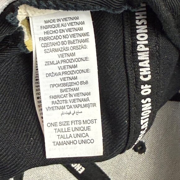 Nike FC True Snapback Hat Black Baseball Cap Fan White Spellout Bold Embroidery - Picture 13 of 14